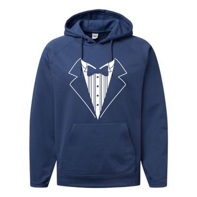 Tuxedo Fancy Dress Funny Performance Fleece Hoodie