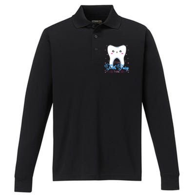 Tooth Fairy Dentists Dental Hygienist Oral Hygiene Gift Performance Long Sleeve Polo