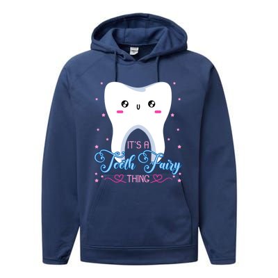 Tooth Fairy Dentists Dental Hygienist Oral Hygiene Gift Performance Fleece Hoodie