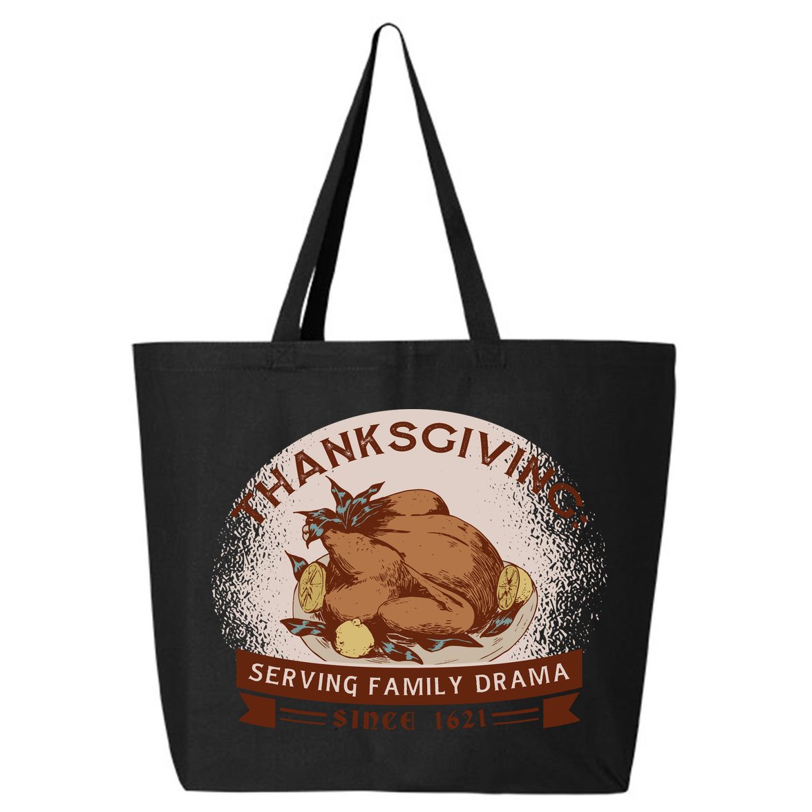Thanksgiving Family Drama Funny 25L Jumbo Tote