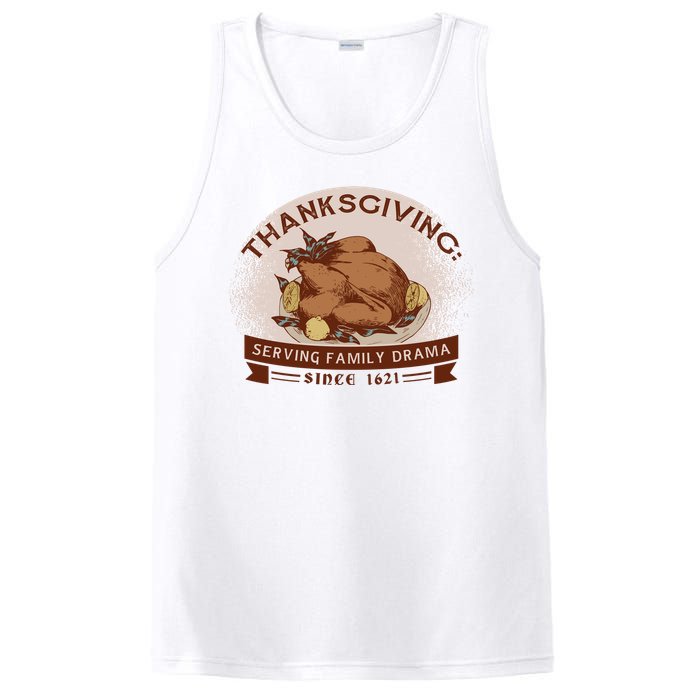 Thanksgiving Family Drama Funny PosiCharge Competitor Tank