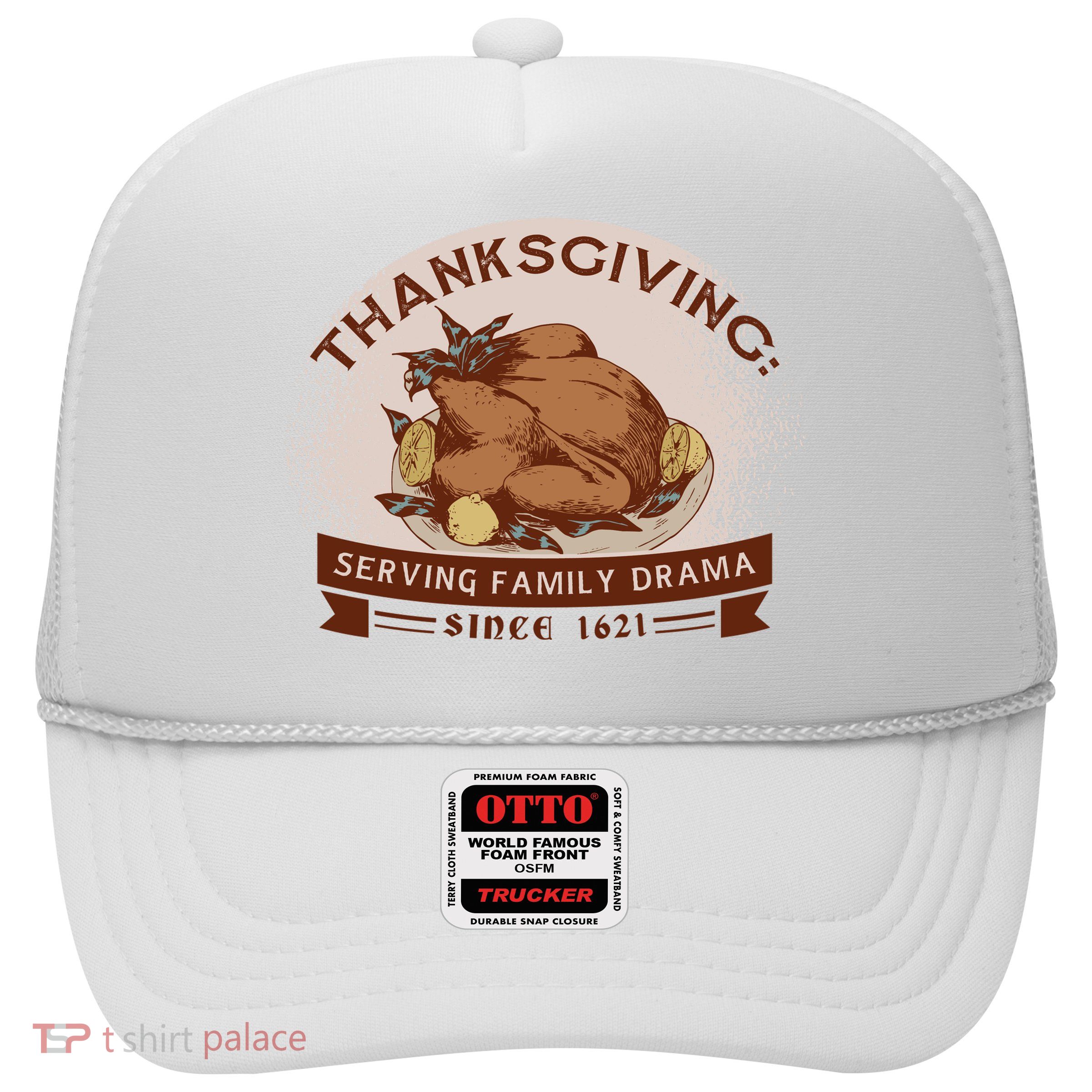 Thanksgiving Family Drama Funny Trucker Hat