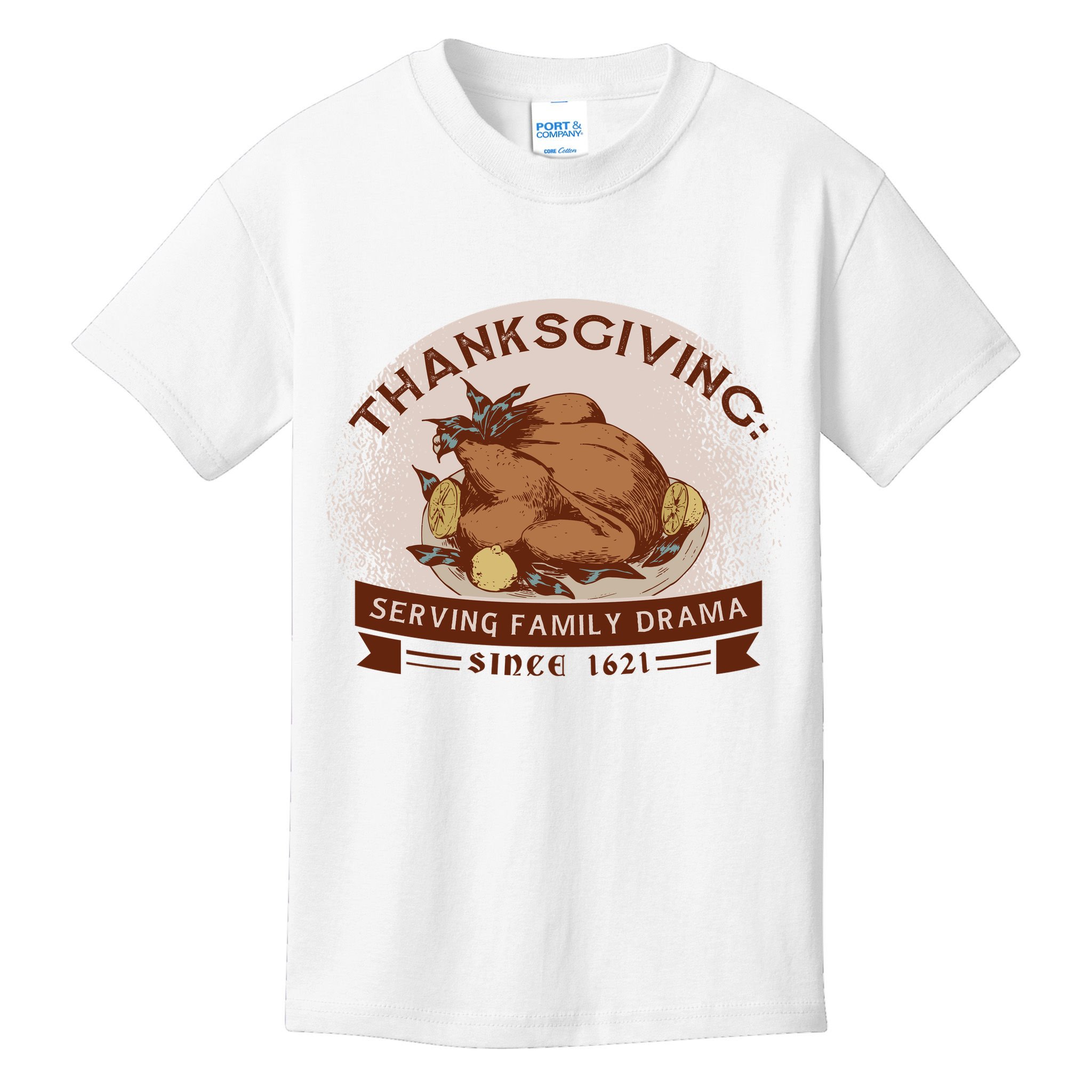 Thanksgiving Family Drama Funny Kids T-Shirt