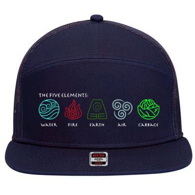 The Five Elements Avatar 7 Panel Mesh Trucker Snapback Hat