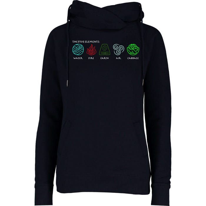 The Five Elements Avatar Womens Funnel Neck Pullover Hood