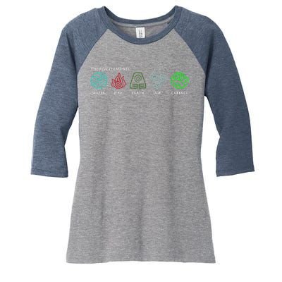 The Five Elements Avatar Women's Tri-Blend 3/4-Sleeve Raglan Shirt