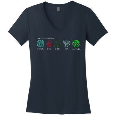 The Five Elements Avatar Women's V-Neck T-Shirt