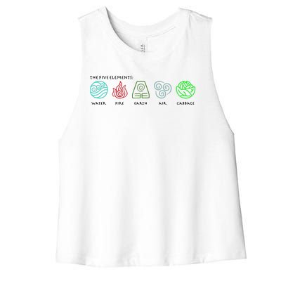 The Five Elements Avatar Women's Racerback Cropped Tank