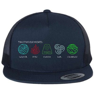 The Five Elements Flat Bill Trucker Hat