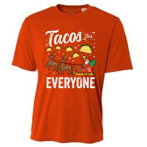 Tacos For Everyone Christmas Taco Funny Xmas Santa Cooling Performance Crew T-Shirt