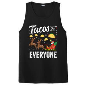 Tacos For Everyone Christmas Taco Funny Xmas Santa PosiCharge Competitor Tank