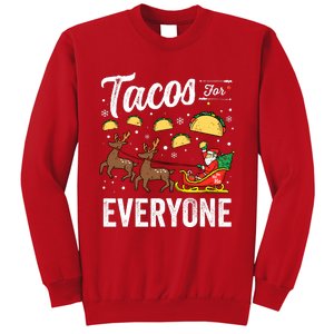 Tacos For Everyone Christmas Taco Funny Xmas Santa Sweatshirt