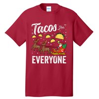 Tacos For Everyone Christmas Taco Funny Xmas Santa Tall T-Shirt