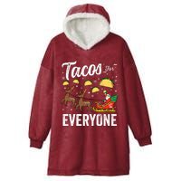 Tacos For Everyone Christmas Taco Funny Xmas Santa Hooded Wearable Blanket