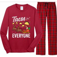 Tacos For Everyone Christmas Taco Funny Xmas Santa Long Sleeve Pajama Set