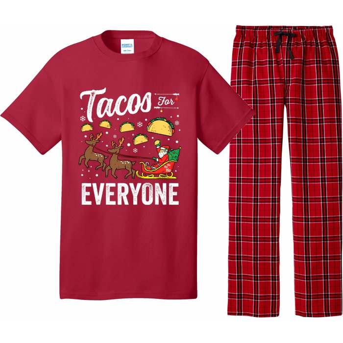 Tacos For Everyone Christmas Taco Funny Xmas Santa Pajama Set