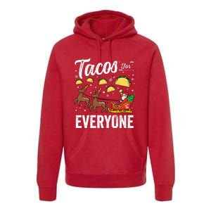 Tacos For Everyone Christmas Taco Funny Xmas Santa Premium Hoodie