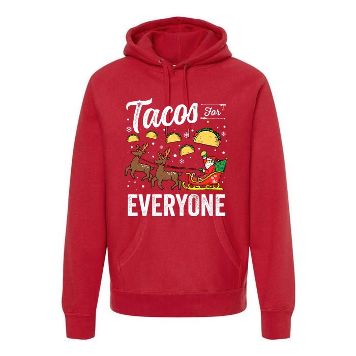 Tacos For Everyone Christmas Taco Funny Xmas Santa Premium Hoodie