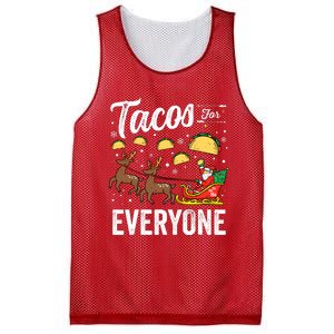 Tacos For Everyone Christmas Taco Funny Xmas Santa Mesh Reversible Basketball Jersey Tank