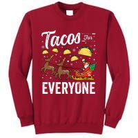 Tacos For Everyone Christmas Taco Funny Xmas Santa Tall Sweatshirt