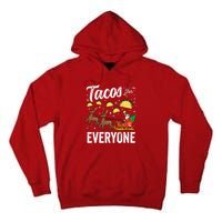 Tacos For Everyone Christmas Taco Funny Xmas Santa Tall Hoodie