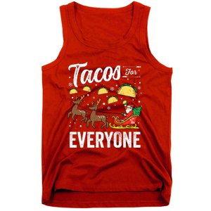 Tacos For Everyone Christmas Taco Funny Xmas Santa Tank Top