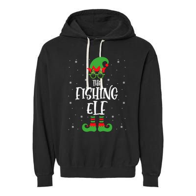 The Fishing Elf Funny Christmas Elf Fisher Fishing Family Meaningful Gift Garment-Dyed Fleece Hoodie