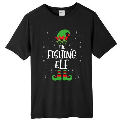 The Fishing Elf Funny Christmas Elf Fisher Fishing Family Meaningful Gift Tall Fusion ChromaSoft Performance T-Shirt