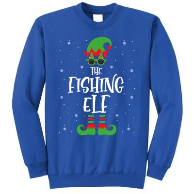 The Fishing Elf Funny Christmas Elf Fisher Fishing Family Meaningful Gift Tall Sweatshirt