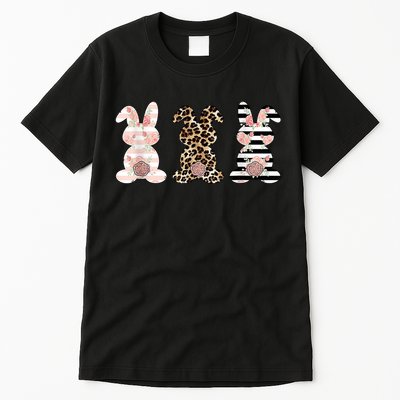 Trio Floral Easter Bunny Cute Tall T-Shirt