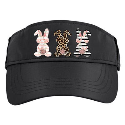 Trio Floral Easter Bunny Cute Adult Drive Performance Visor