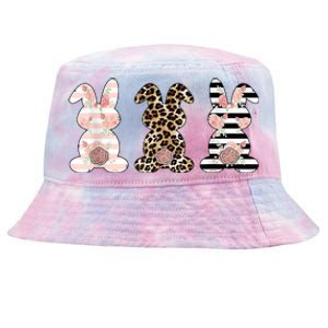 Trio Floral Easter Bunny Cute Tie-Dyed Bucket Hat