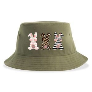 Trio Floral Easter Bunny Cute Sustainable Bucket Hat