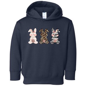 Trio Floral Easter Bunny Cute Toddler Hoodie