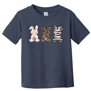 Trio Floral Easter Bunny Cute Toddler T-Shirt