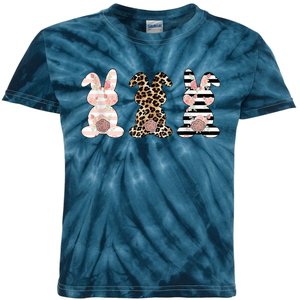 Trio Floral Easter Bunny Cute Kids Tie-Dye T-Shirt