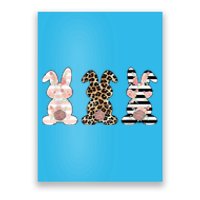 Trio Floral Easter Bunny Cute Poster