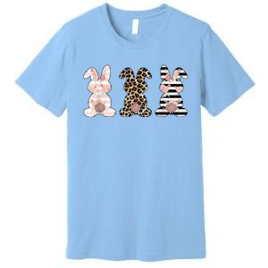 Trio Floral Easter Bunny Cute Premium T-Shirt