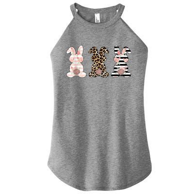 Trio Floral Easter Bunny Cute Women’s Perfect Tri Rocker Tank