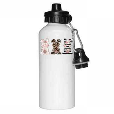 Trio Floral Easter Bunny Cute Aluminum Water Bottle 