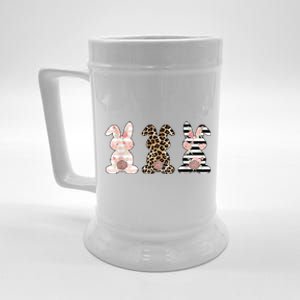 Trio Floral Easter Bunny Cute Beer Stein