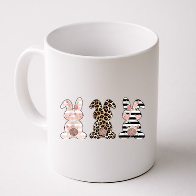 Trio Floral Easter Bunny Cute Coffee Mug