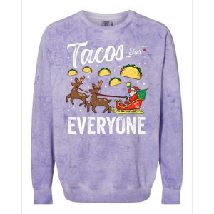 Tacos For Everyone Christmas Taco Funny Xmas Santa Family Colorblast Crewneck Sweatshirt