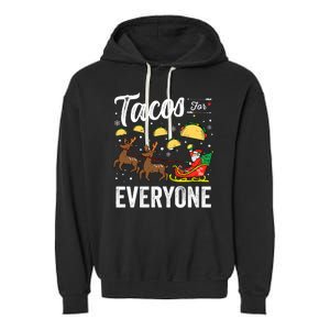 Tacos For Everyone Christmas Taco Funny Xmas Santa Family Garment-Dyed Fleece Hoodie