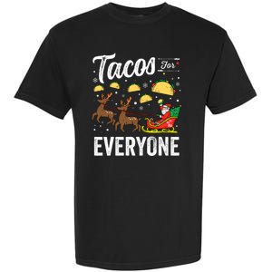 Tacos For Everyone Christmas Taco Funny Xmas Santa Family Garment-Dyed Heavyweight T-Shirt