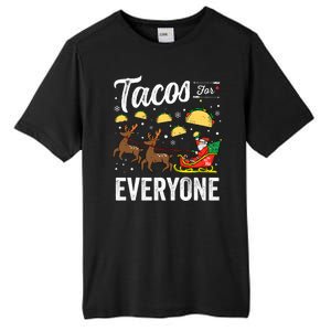 Tacos For Everyone Christmas Taco Funny Xmas Santa Family Tall Fusion ChromaSoft Performance T-Shirt