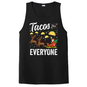 Tacos For Everyone Christmas Taco Funny Xmas Santa Family PosiCharge Competitor Tank