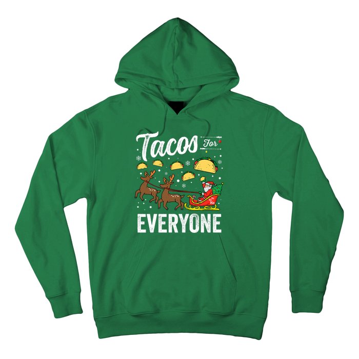 Tacos For Everyone Christmas Taco Funny Xmas Santa Family Hoodie