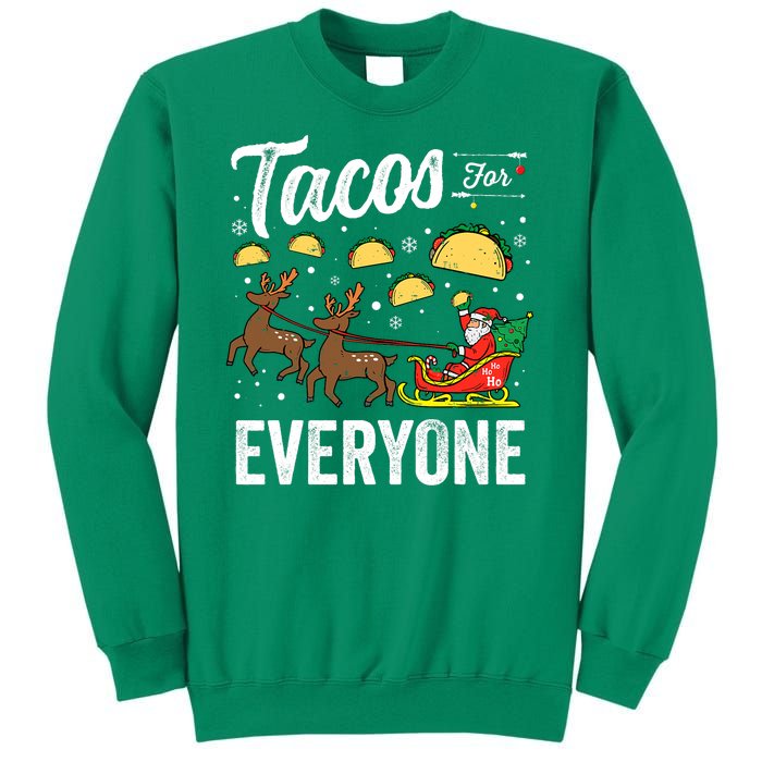 Tacos For Everyone Christmas Taco Funny Xmas Santa Family Sweatshirt