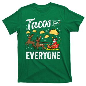 Tacos For Everyone Christmas Taco Funny Xmas Santa Family T-Shirt